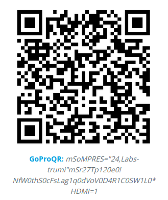 TRumi camera settings QR code
